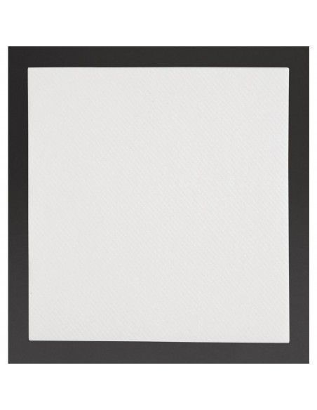 Serviettes cocktail Airlaid pliage 1/4 Fiesta Recyclable blanches 24x24cm (lot de 2400)