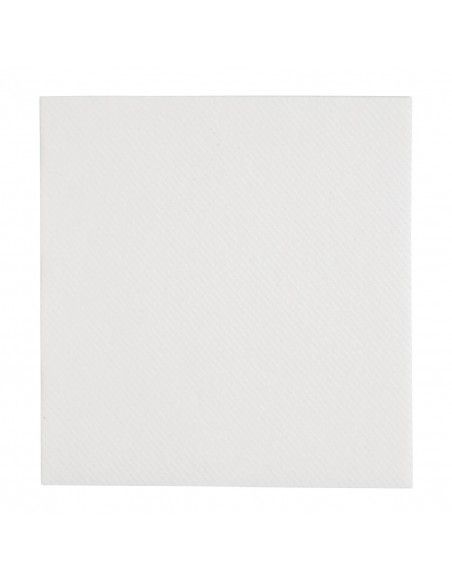Serviettes cocktail Airlaid pliage 1/4 Fiesta Recyclable blanches 24x24cm (lot de 2400)