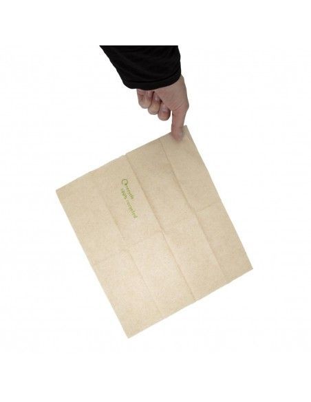 Serviettes pré-pliées 1 pli en papier recyclé 320x 300mm (Lot de 6000)