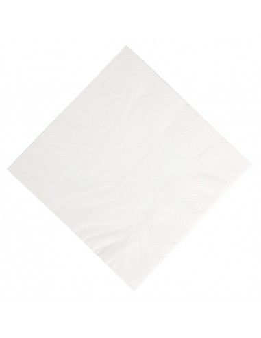 Serviettes déjeuner ouate blanches compostables Duni 400mm (lot de 1000)