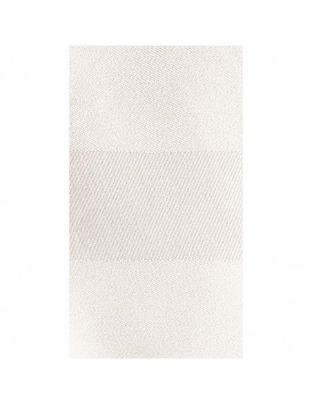 Serviettes blanches en coton bande de satin Mitre Luxury