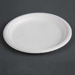 Assiettes en bagasse compostables Fiesta Compostable 26 cm (x50) 2