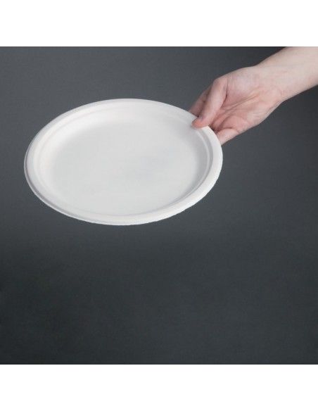 Assiettes en bagasse compostables Fiesta Compostable 26 cm (x50)