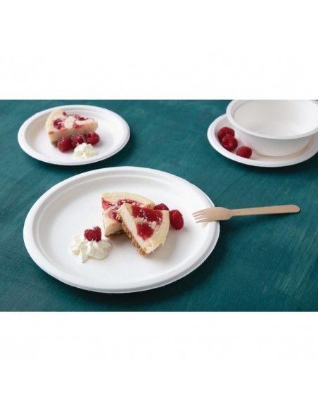 Assiettes en bagasse compostables Fiesta Compostable 26 cm (x50)