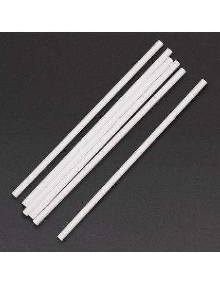 Pailles en papier compostables Fiesta Compostable blanches