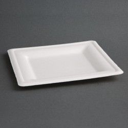 Assiettes carrées en bagasse Fiesta Compostable 261mm (lot de 50) 2