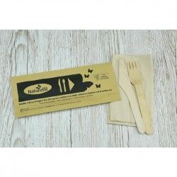 Ensembles de couverts en bois 3-en-1 emballages individuels kraft eGreen (lot de 250) 2
