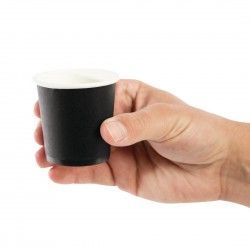Gobelets jetables à café espresso Fiesta Recyclable noirs 120ml x1000 2