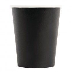 Gobelets boissons chaudes paroi simple Fiesta Recyclable noirs 230ml (lot de 1000) 2