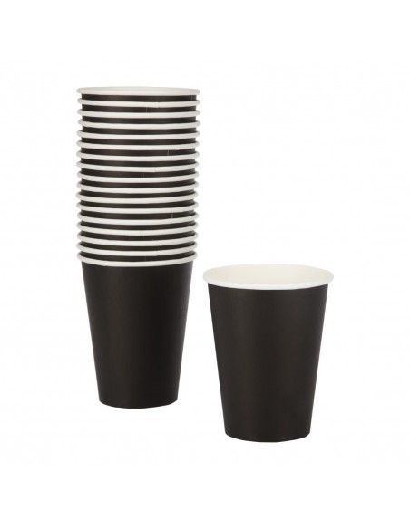 Gobelets boissons chaudes paroi simple Fiesta Recyclable noirs 340ml (lot de 1000)