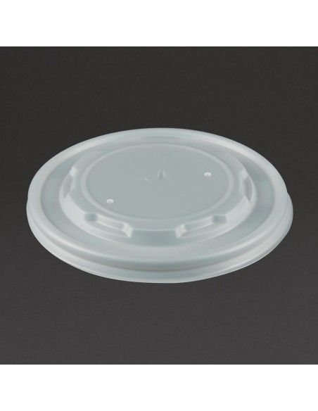 Couvercles CPLA pour bols à soupe compostables Vegware (Lot de 500)