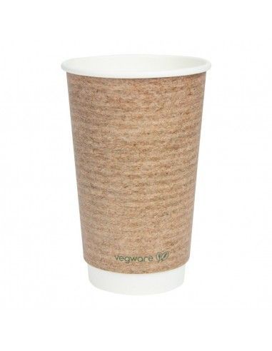 Gobelets boissons chaudes double paroi compostables Vegware 455 ml (lot de 400)