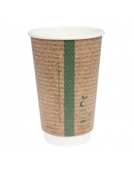 Gobelets boissons chaudes double paroi compostables Vegware 455 ml (lot de 400)