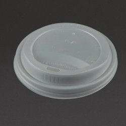 Couvercles compostables CPLA pour gobelets boissons chaudes Vegware 34 cl / 45,5 cl (lot de 1000) 2