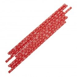 Pailles en papier Fiesta Compostable flocon de neige 210mm (lot de 250) 2