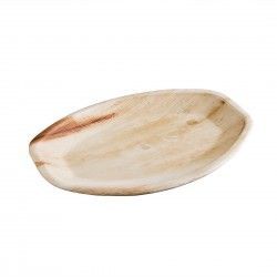 Assiettes creuses ovales en feuilles de palmier Fiesta Compostable 360mm (lot de 100)