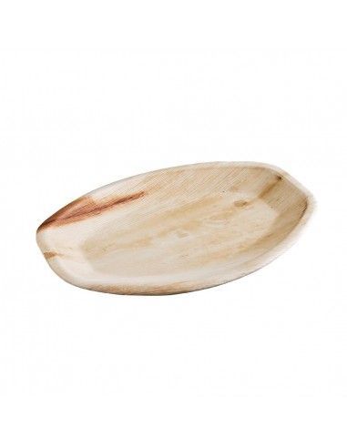Assiettes creuses ovales en feuilles de palmier Fiesta Compostable 360mm (lot de 100)