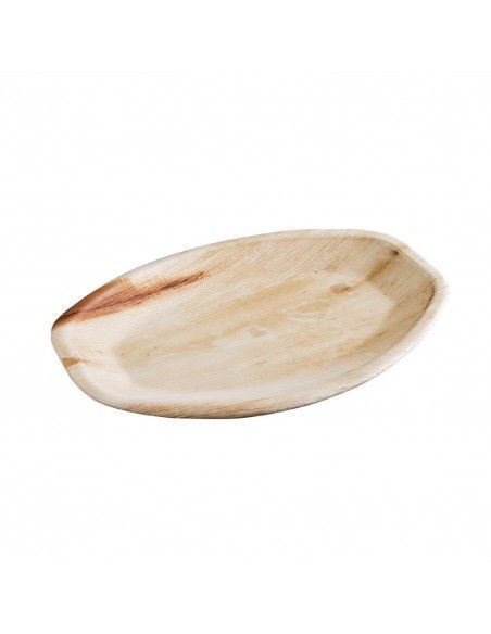 Assiettes creuses ovales en feuilles de palmier Fiesta Compostable 360mm (lot de 100)