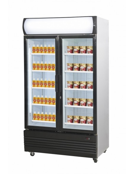 Réfrigérateur 466+466 litres en inox à 2 températures, 0°/+10°C -18°/-22°C