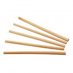 Pailles droites en roseau Sier Disposables 6-8 mm / 20 cm (lot de 50)