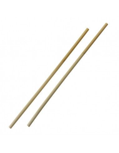 Pailles droites en roseau Sier Disposables 6-8 mm / 25 cm (lot de 50)