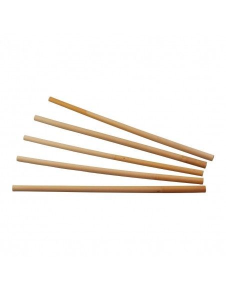 Pailles droites en roseau Sier Disposables 6-8 mm / 25 cm (lot de 50)