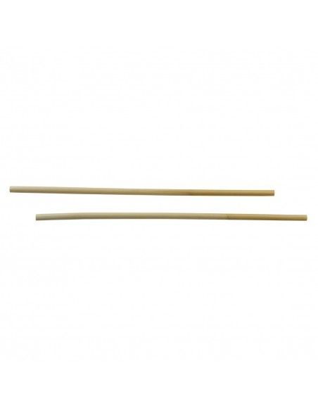 Pailles droites en roseau Sier Disposables 6-8 mm / 25 cm (lot de 50)
