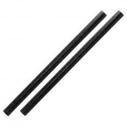 Pailles droites noires Sier Diposables Refork 8 mm / 15 cm (lot de 100)