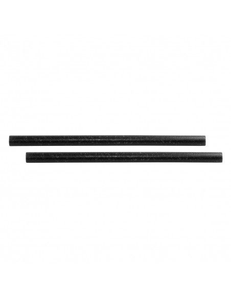 Pailles droites noires Sier Diposables Refork 8 mm / 15 cm (lot de 100)