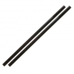 Pailles droites noires Sier Diposables Refork 6 mm / 20 cm (lot de 100)