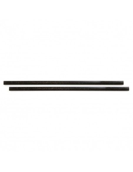 Pailles droites noires Sier Diposables Refork 8 mm / 24 cm (lot de 100)