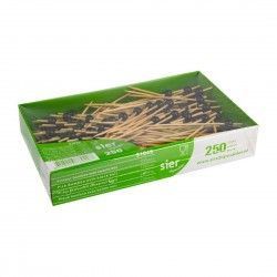 Piques en bambou avec boule noire Sier Disposables 120mm (lot de 250) 2