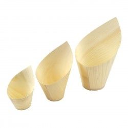 Coupelles obliques en bois FSC® Sier Disposables 110ml (lot de 40) 2