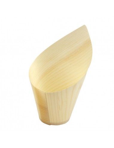 Coupelles obliques en bois FSC® Sier Disposables 220ml (lot de 30)