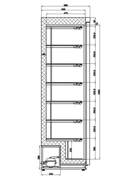 Congélateur 340 litres en inox (extérieur), -18°/-22°C
