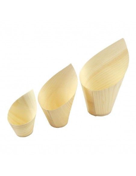 Coupelles obliques en bois FSC® Sier Disposables 220ml (lot de 30)