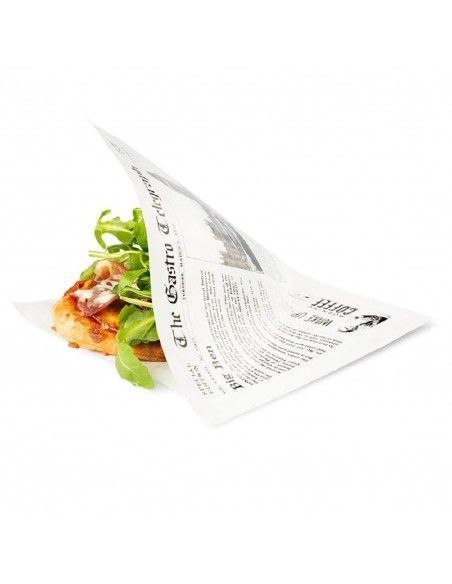 Papier ingraissable imprimé journal 2 côtés ouverts 170 x 170 mm (lot de 300)