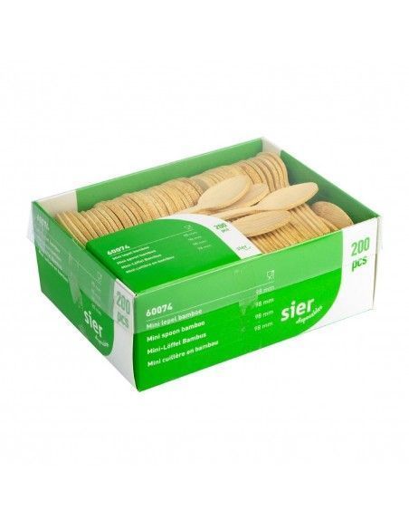 Mini cuillères en bambou Sier Disposables 98mm (lot de 200)