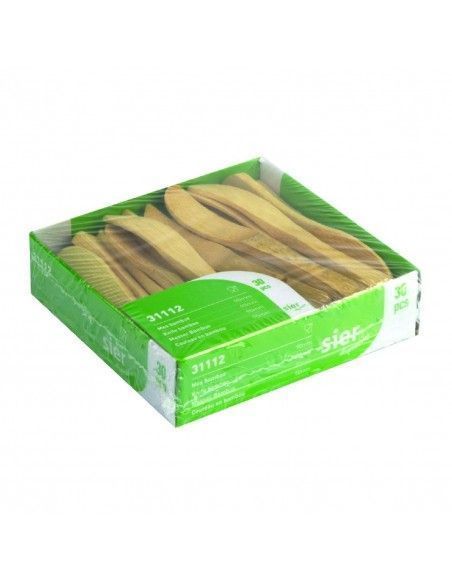 Couteau en bambou Sier Disposables 90 mm (lot de 30)