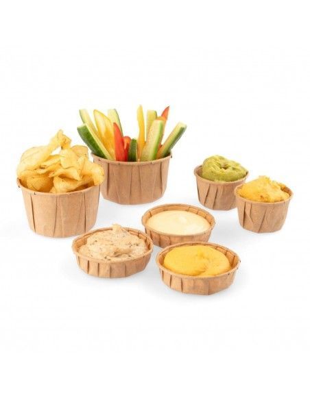 Pots ronds en papier FSC® Sier Disposables marron 37ml (lot de 200)