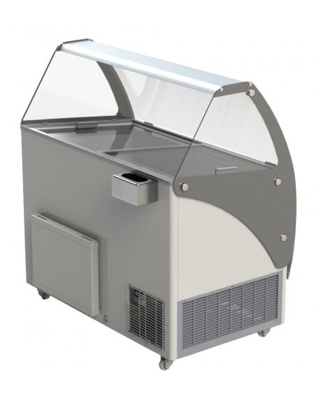 Vitrine à glace avec refrigeration statique,-22 / -15ºC, capacité 10x 5 litres, +réserve