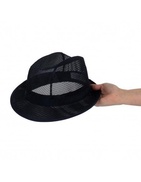 Chapeau Trilby bleu marine S
