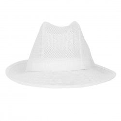 Chapeau Trilby blanc avec résille M 2