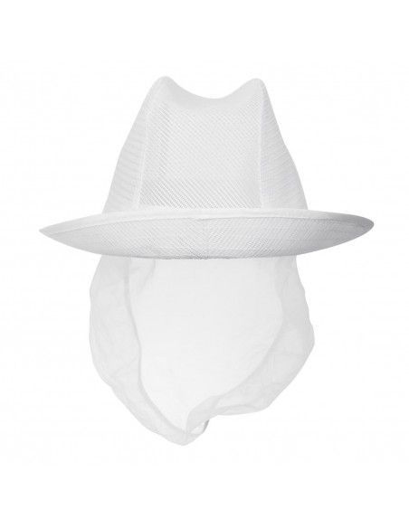 Chapeau Trilby blanc avec résille M