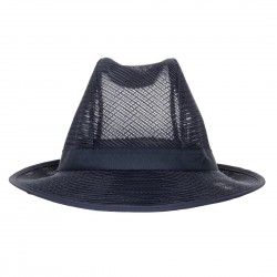 Chapeau Trilby bleu marine avec résille L 2