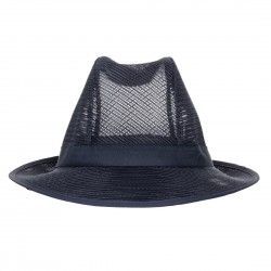 Chapeau Trilby bleu marine avec résille S 2
