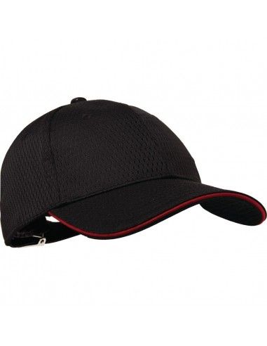Casquette baseball Cool Vent Chef Works noire et rouge
