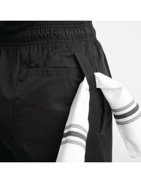 Pantalon de cuisine mixte traité au Teflon Easyfit noir S