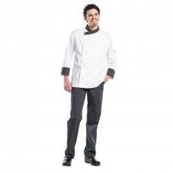 Pantalon de cuisine mixte Chaud Devant Ligne Noir rayé noir et blanc 58