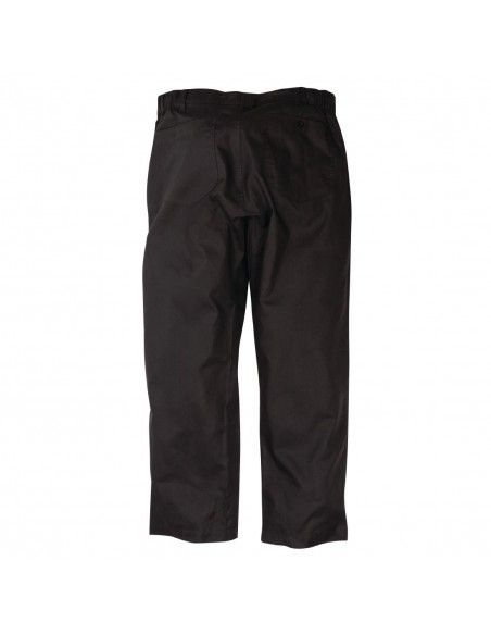 Pantalon de cuisine mixte Chef Works Professionnel chevrons noirs L